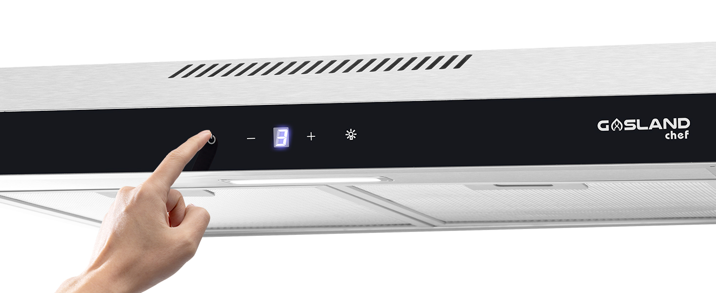 Gasland Chef SR60SS Visor Cooker Hoods 60cm, Quiet Cooker Hood Exhaust