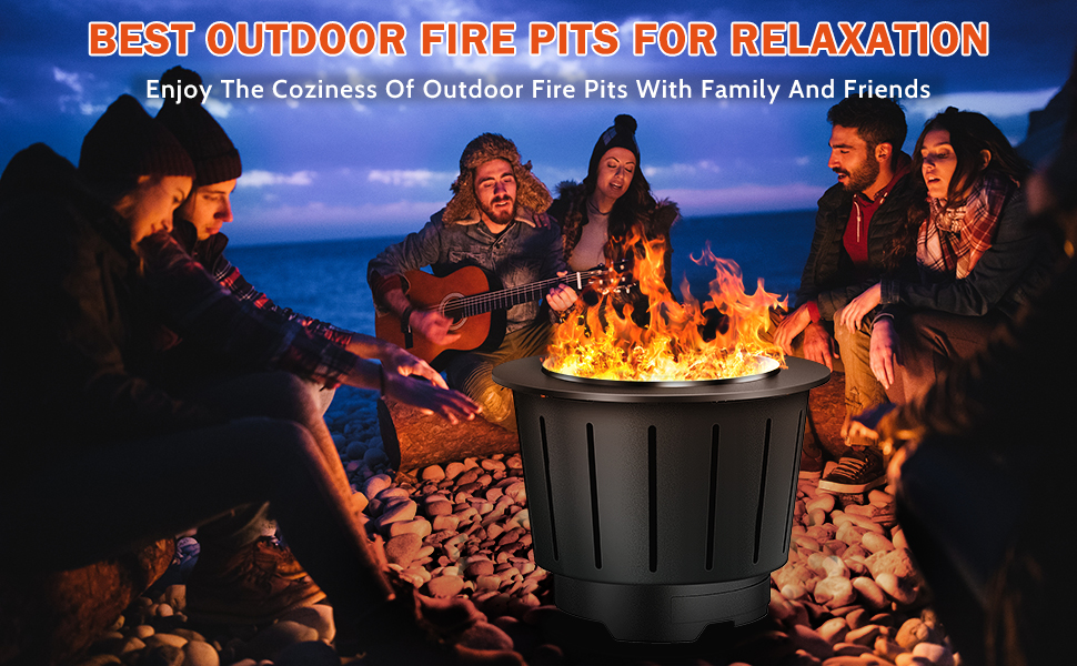 [2023 Upgrade] Smokeless Fire Pit for Outside, Stainless