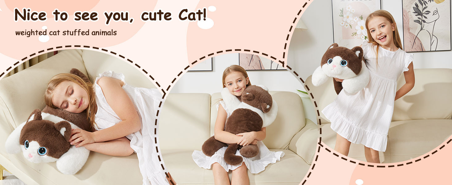 cat weighted plush