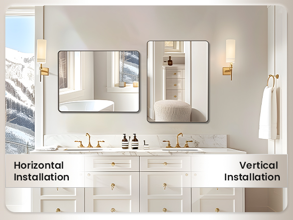 【三面鏡】zenith K24 鏡 ミラー USA 洗面所 E61212 Amazon.com: SONGMICS Bathroom Round Mirror for Wall, 24