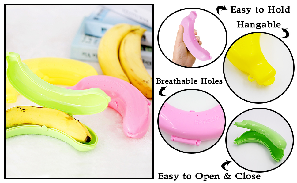 YINPIXUS 3 Pack Banana Case, Banana Saver BPAFree, Banana