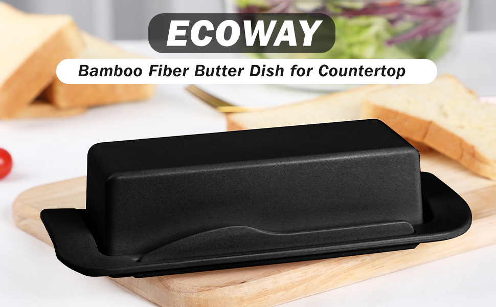 Bamboo Butter Dish with Lid and Knife,Small Butter Keeper for One Stick of Butter