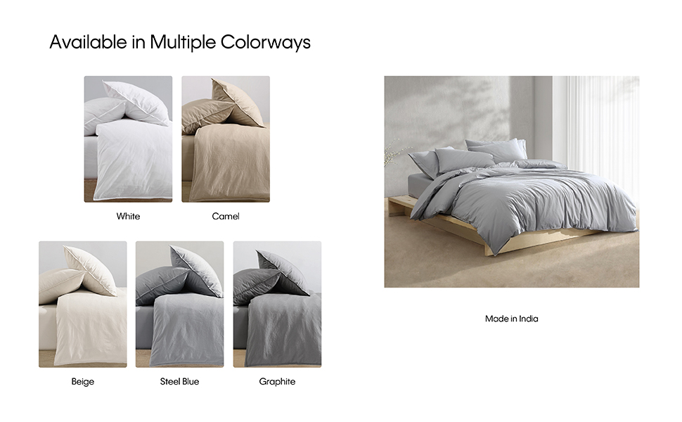 Calvin Klein King Comforter Set, Washed Cotton Percale