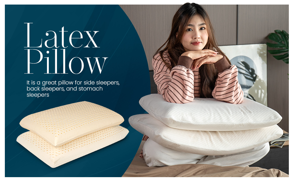 Latex pillow is great for side sleepers, back sleepers, and stomach sleepers