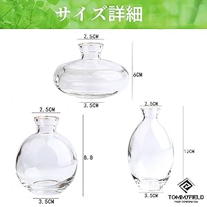 Amazon.co.jp: TOMMYFIELD フラワーベース 花瓶 ガラス 一輪挿し