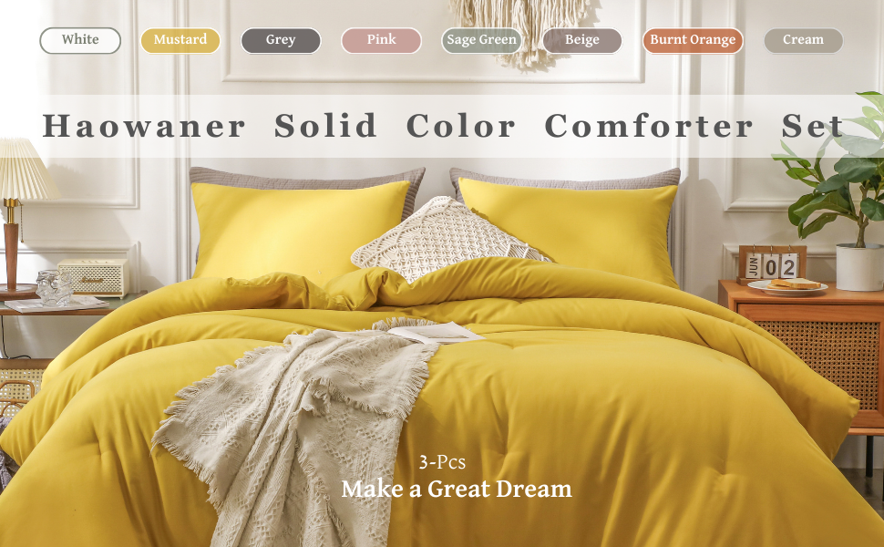 HAOWANER NonMigrating Fill Comforter for Queen Size Bed