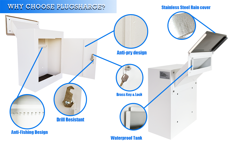 D3-W Rainproof Through the Wall Mailbox