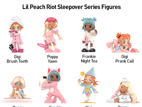 Amazon.com: POP MART Lil Peach Riot Sleepover Series Blind