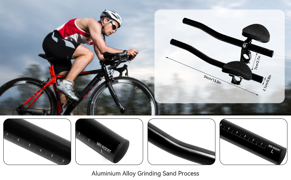 Bicycle Rest TT Handlebar Clip On Aero Bars Mountain Road Bike Handlebar Extension Triathlon Aerobars Tri Bars Aluminum Alloy
