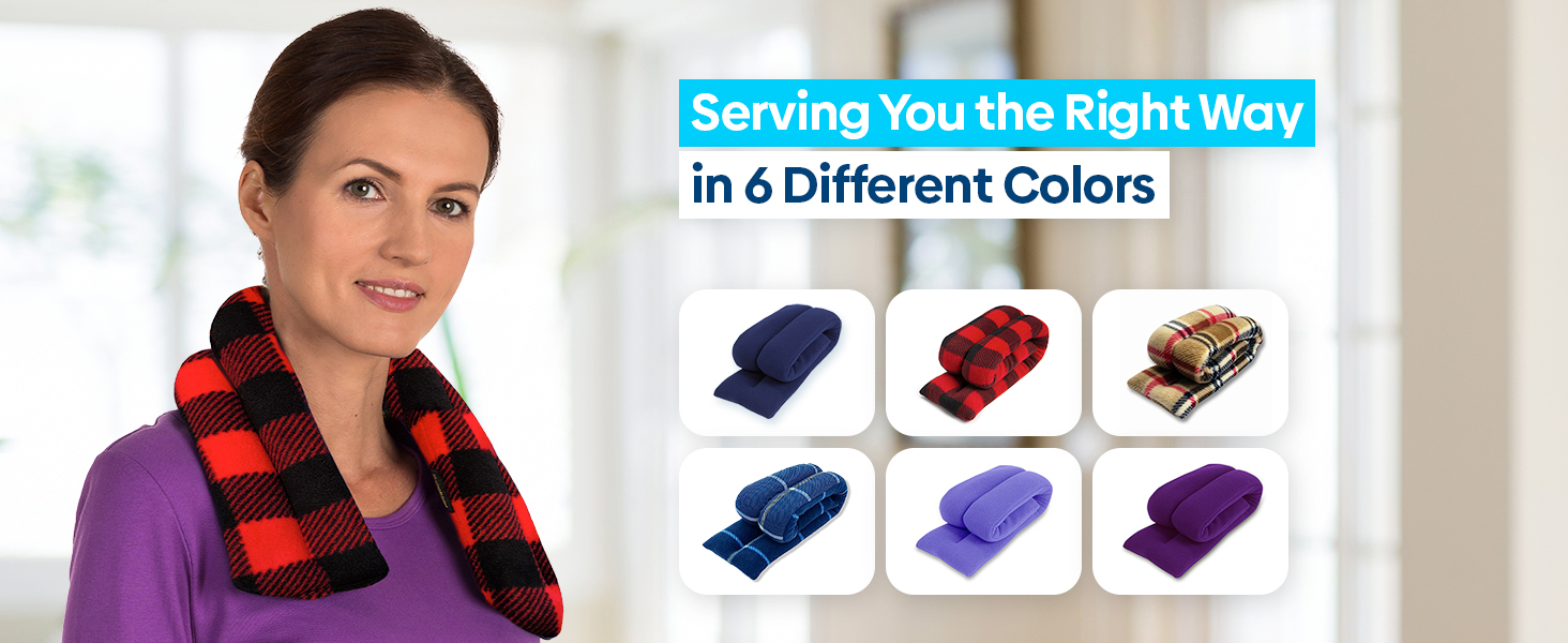 Available in six different Colors flax seeds neck warm compress hot cold therapy buckwheat