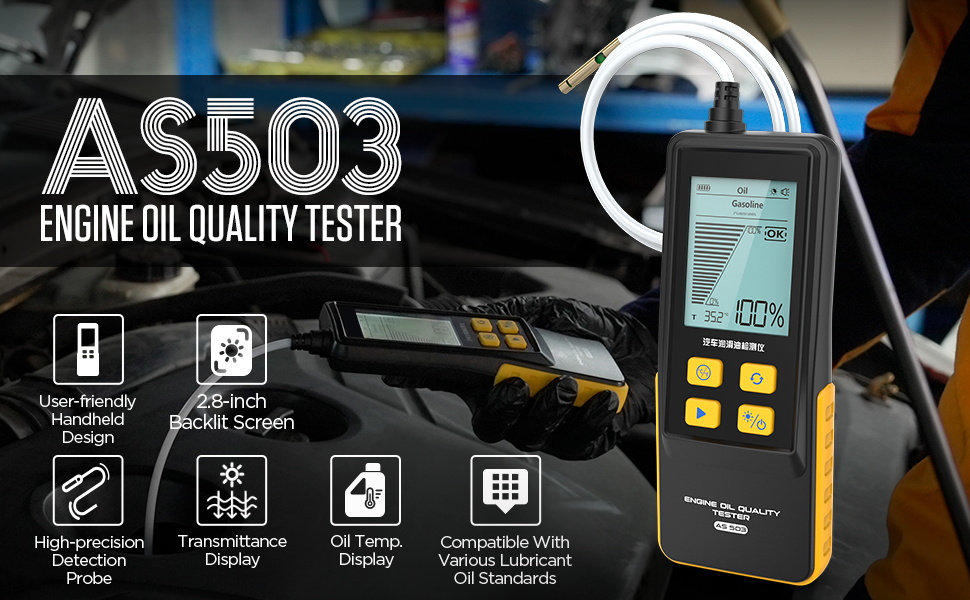 QPKING Engine Oil Quality Tester AS503 Engine Oil Tester