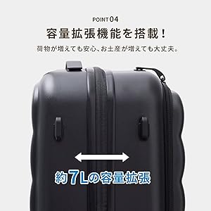 Amazon | [TIERRAL] PUFFER スーツケース S フロントオープン