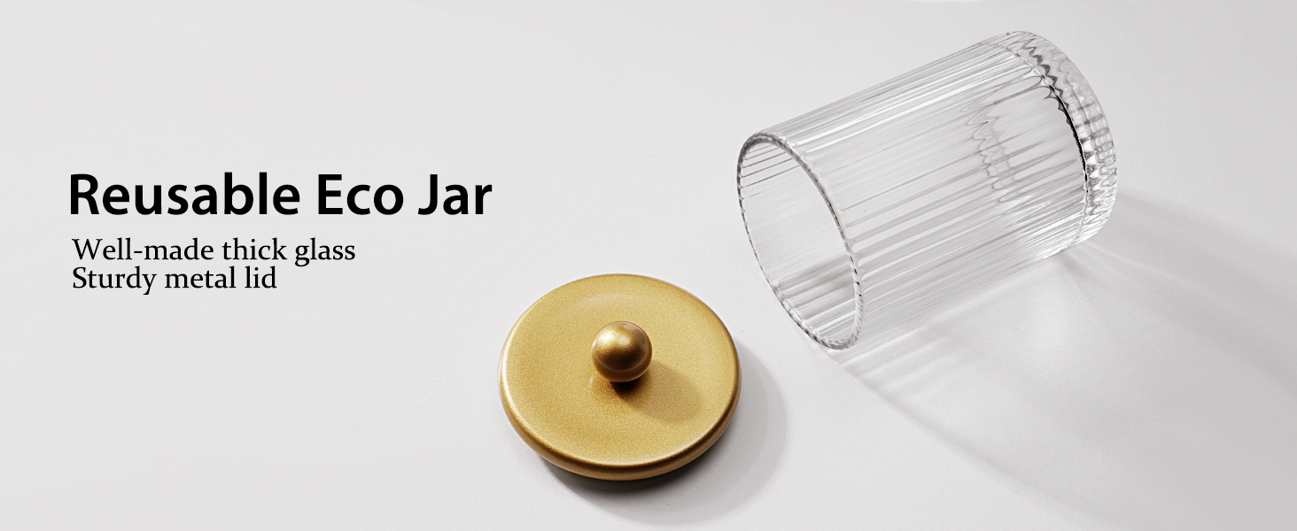 Well-made thick glass Sturdy metal lid