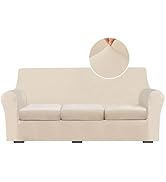 NICEEC Spandex Stretch 4 Pieces Sofa Covers Water Repellent Couch Covers for 3 Cushion Couch Sofa...