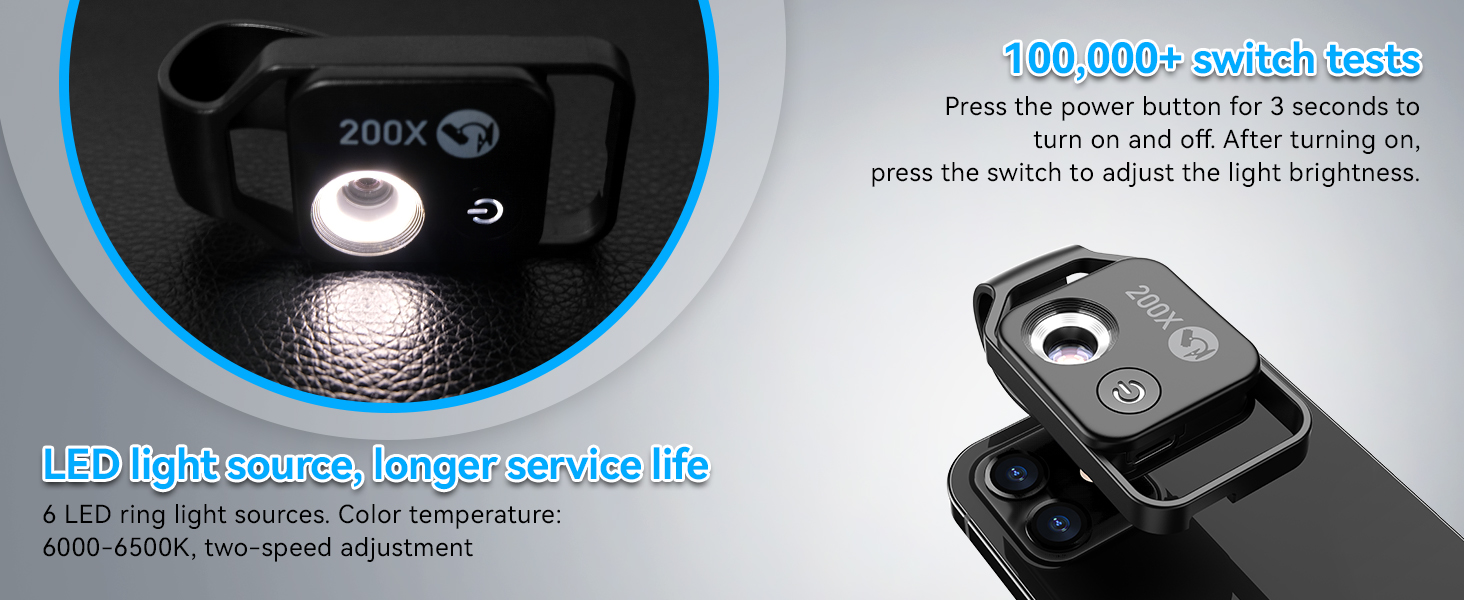 APEXEL 200X Phone Microscope Lens