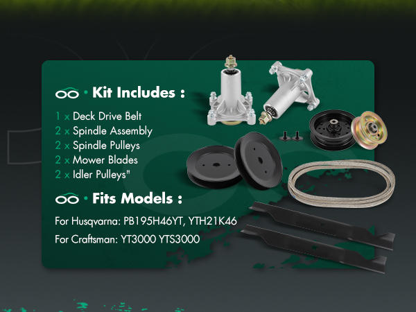 クローン　15P Amazon.com : SCITOO Deck Rebuild Kit, 46 Lawn Mower Deck