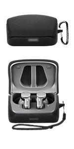 ATH-TWX7 専用 耐衝撃シリコンケースブラックフック付き Amazon | オーディオテクニカATH-TWX7 用 ケース 全面保護カバー