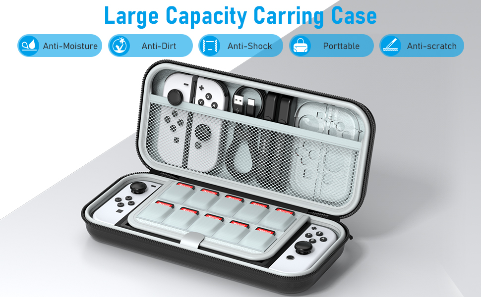 Switch OLED Accessories Bundle for Nintendo Switch OLED Upgraded 2023 HSTOP, 27 In 1