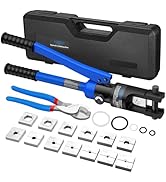 VORXEON 12 US TON Hydraulic Crimping Tool With Cable Cutters 10 Inches And 13 Pce die set 1/8