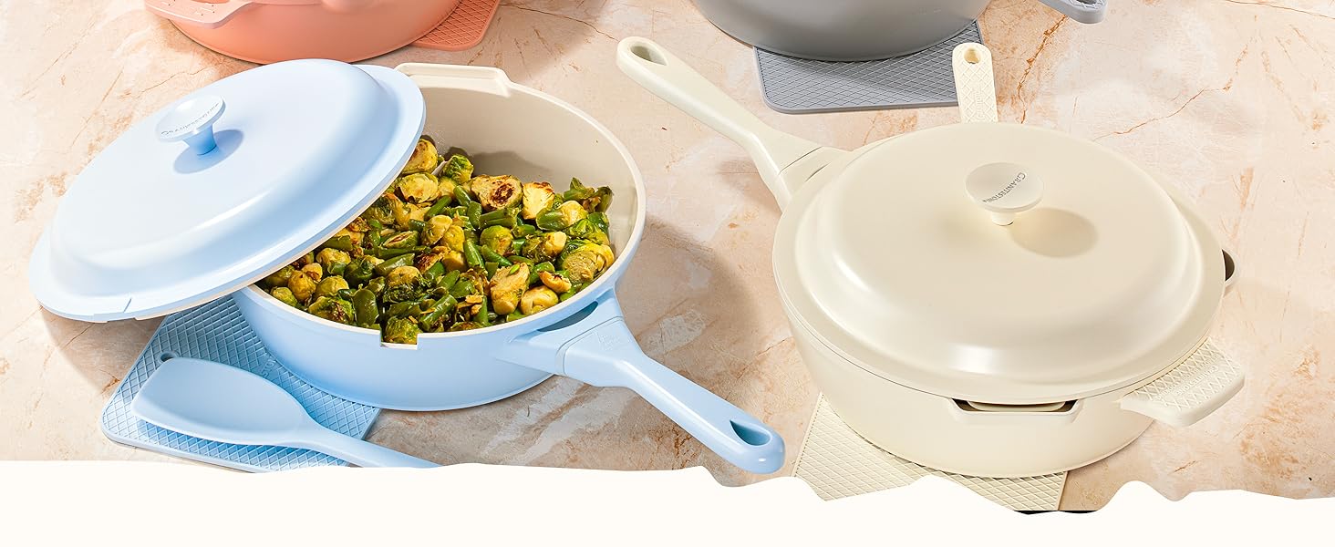 ceramic pan frying deep fryer pot saute with lid non toxic pans large skillet for cooking oven safe