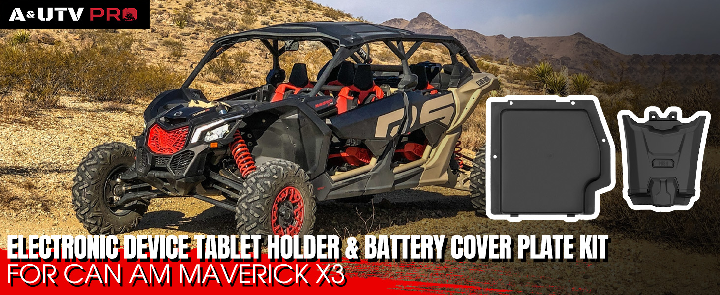 can am maverick x3 max tablet holder gps phone mount battery cover accessories
