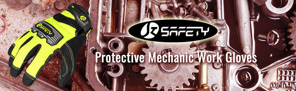 Jksafety protective mechanical work gloves yellow color product title page