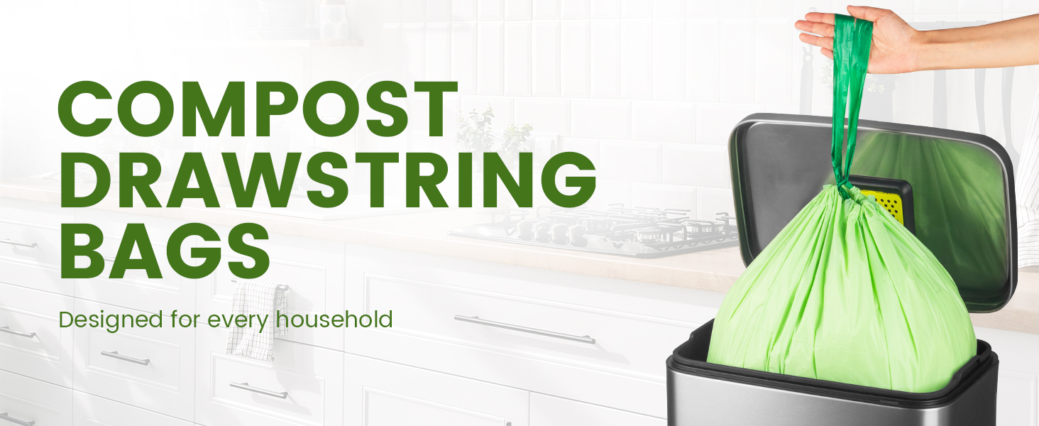 13 gal compost drawstring bags
