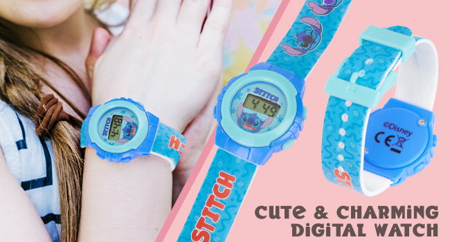 Disney Stitch Digital Kids Watch & Accessories Set
