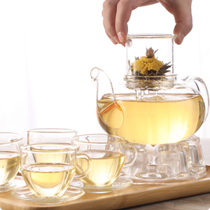 glass teapot with infuser