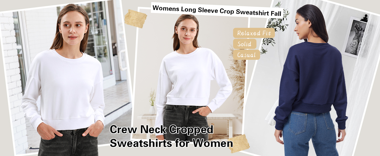 womens crop sweatshirt crewneck