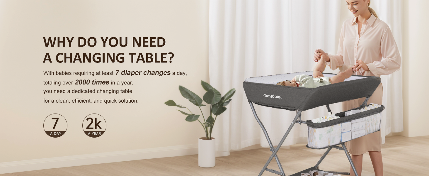 Very practical nappy changing table