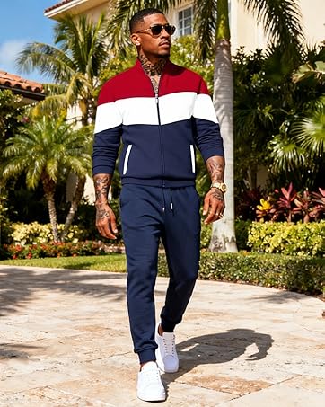 UOUA Men Tracksuits Set