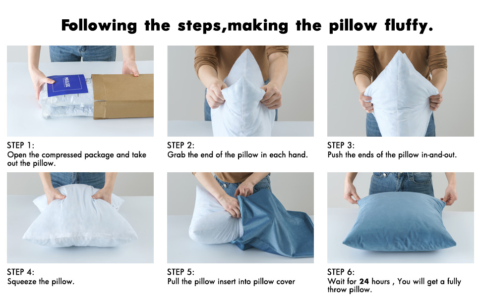 MIULEE 18x18 Pillow Inserts Set of 2Decorative Shredded Memory Foam