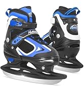 Nattork Ice Skates for Kids, Boys and Girls, Hockey Lace-Up Adjustable Skates Soft Padding and Re...