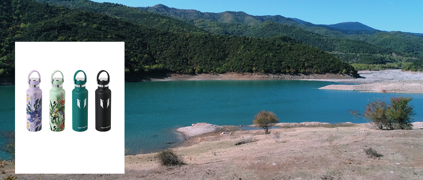 Super Sparrow Gourde Isotherme - 18/10 Ultra Léger Bouteille Isotherme - 350ml, 500ml, 750ml - Gourde INOX Bouche Standard - Gourde Enfant sans BPA, pour Sport, Voyages, L'école, Bureau, Maison 1