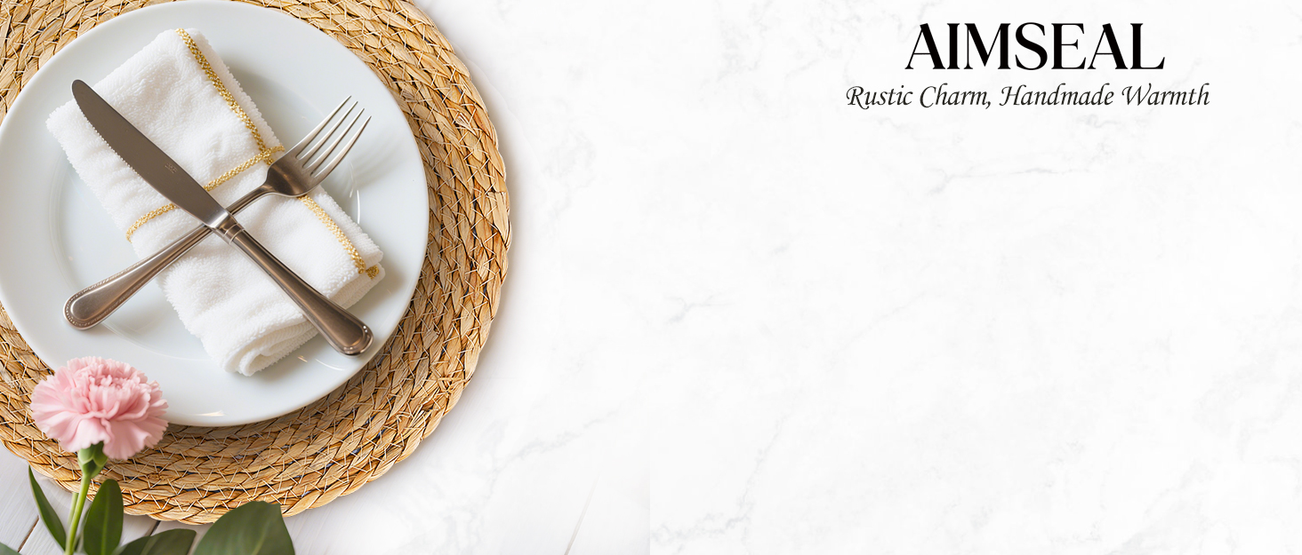AIMSEAL Round Woven Placemats