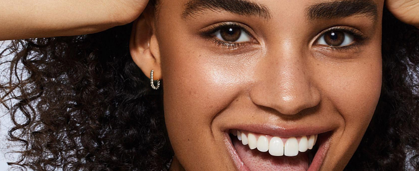 white gold hoop earrings for women