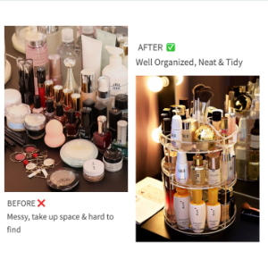 tidy up dressing table Makeup stand for lipsticks eyescream lotion treatment