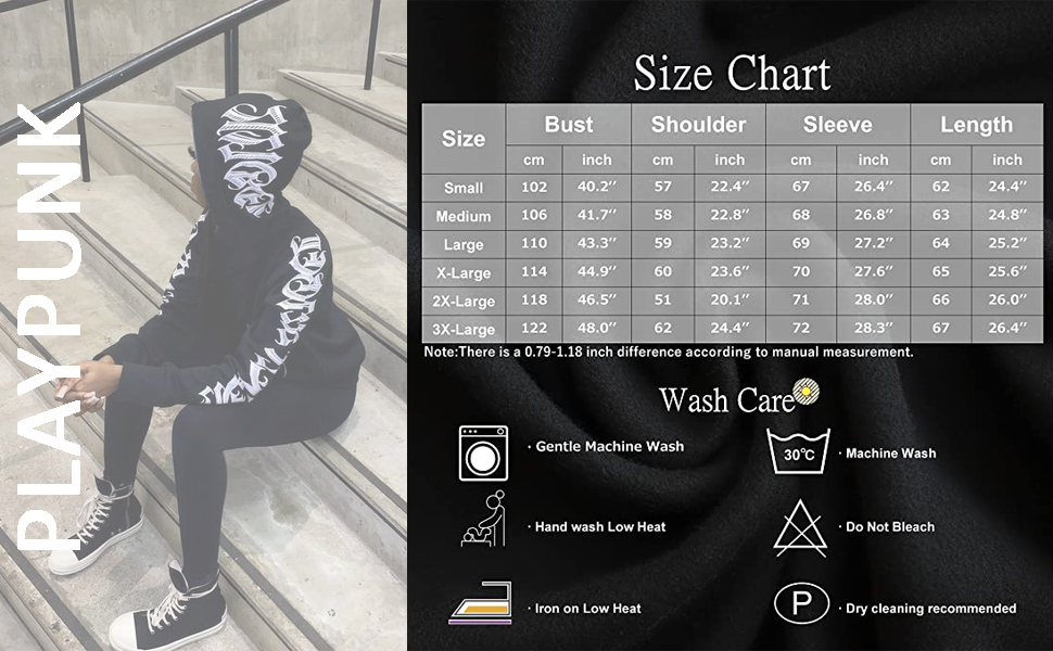 Gothic letter print hoodie