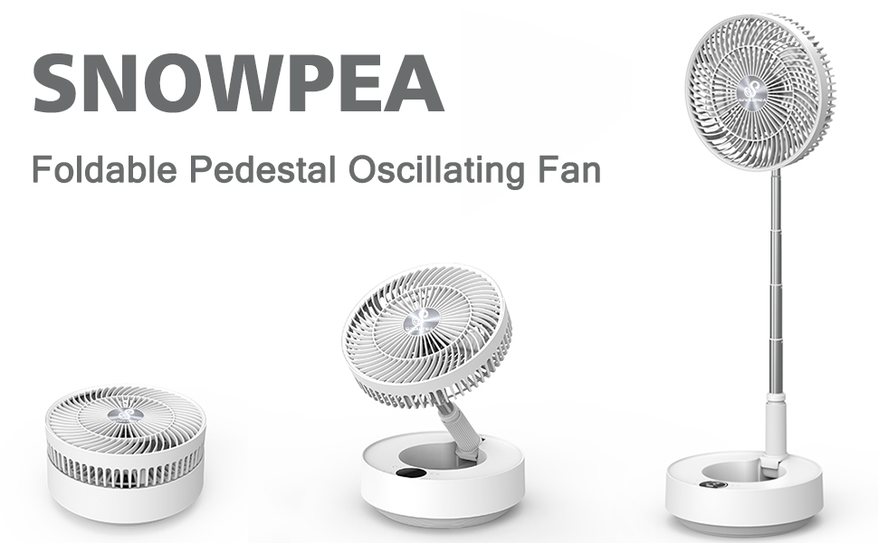 Snowpea Quiet Desk Fan Oscillating Room Fan 5 Speeds 25dB