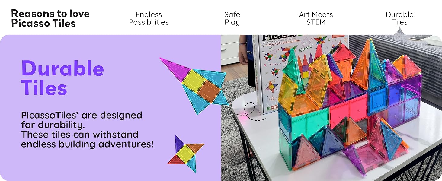 Educational Magnetic Tiles Sensory Montessori Toys for Toddlers Magnet Building Blocks learning Gift