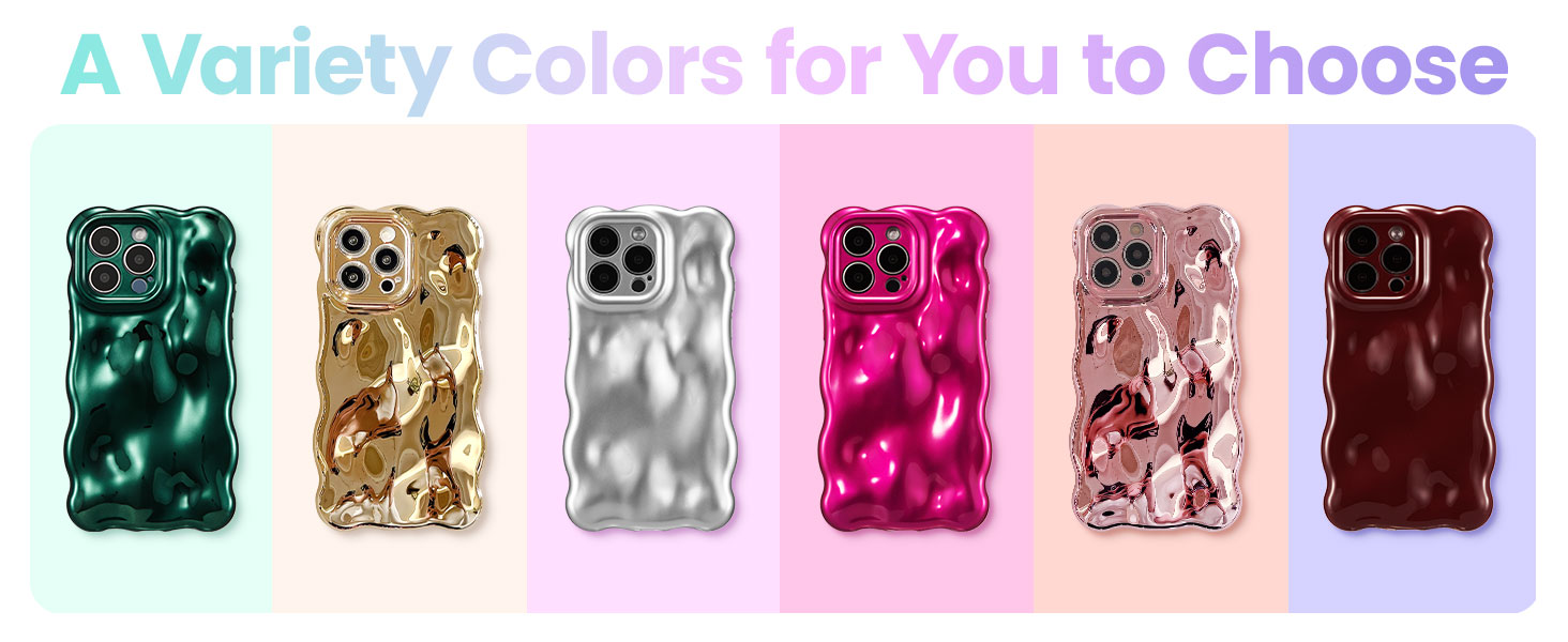 UEEBAI Case for iPhone 15 Pro Max 6.7 inch, Christmas Burgundy Cute Curly Wave Shape Shockproof Soft TPU Bumper Phone Case, Candy Water Ripple 3D Silicone Slim Pretty Case Non-yellowing Cover-Wine Red 10 Liquid Siicone Case