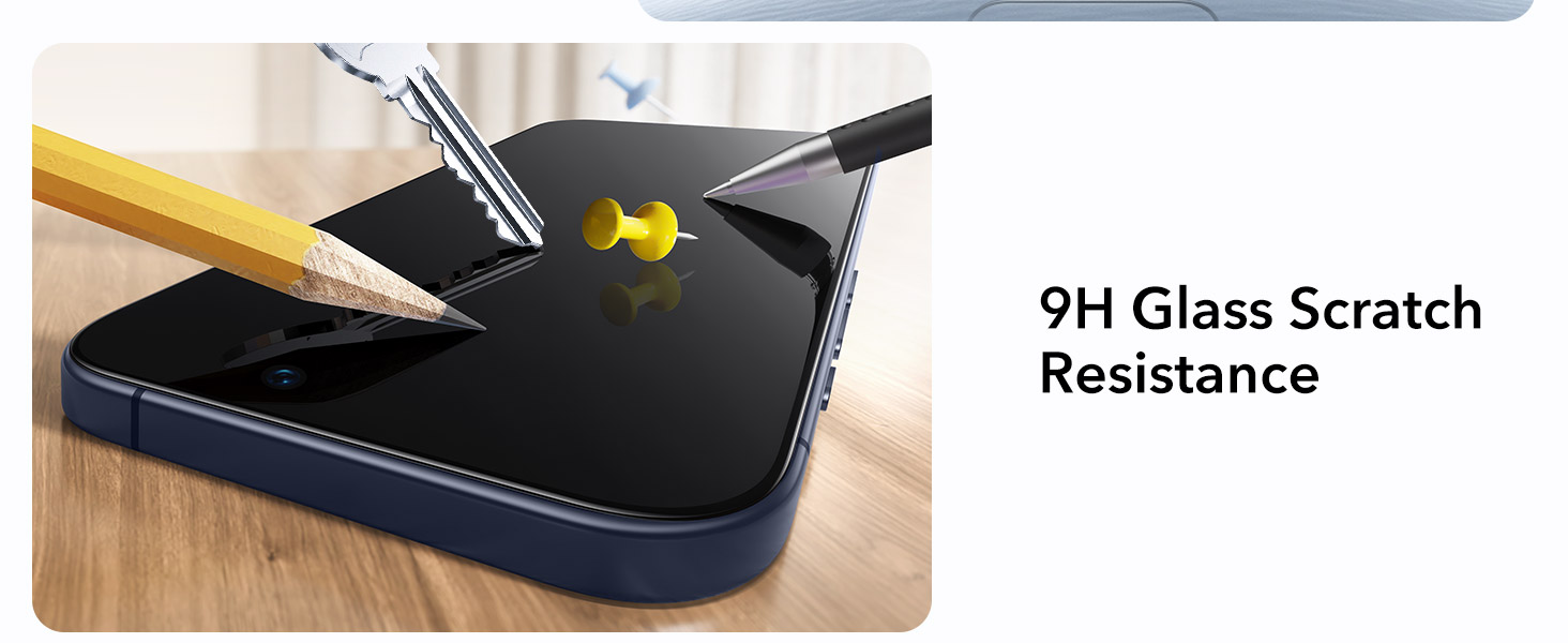 ESR 3 Pack for iPhone 17 Pro Max Screen Protector, Military-Grade Shatterproof, 9H Hardness, Full Coverage Tempered Glass with Ultra Fit Tray 10 1