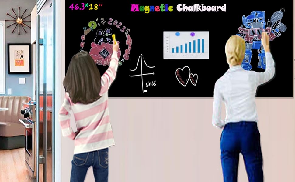 LACQWO Chalkboard Contact Paper for Wall 46.3"x18