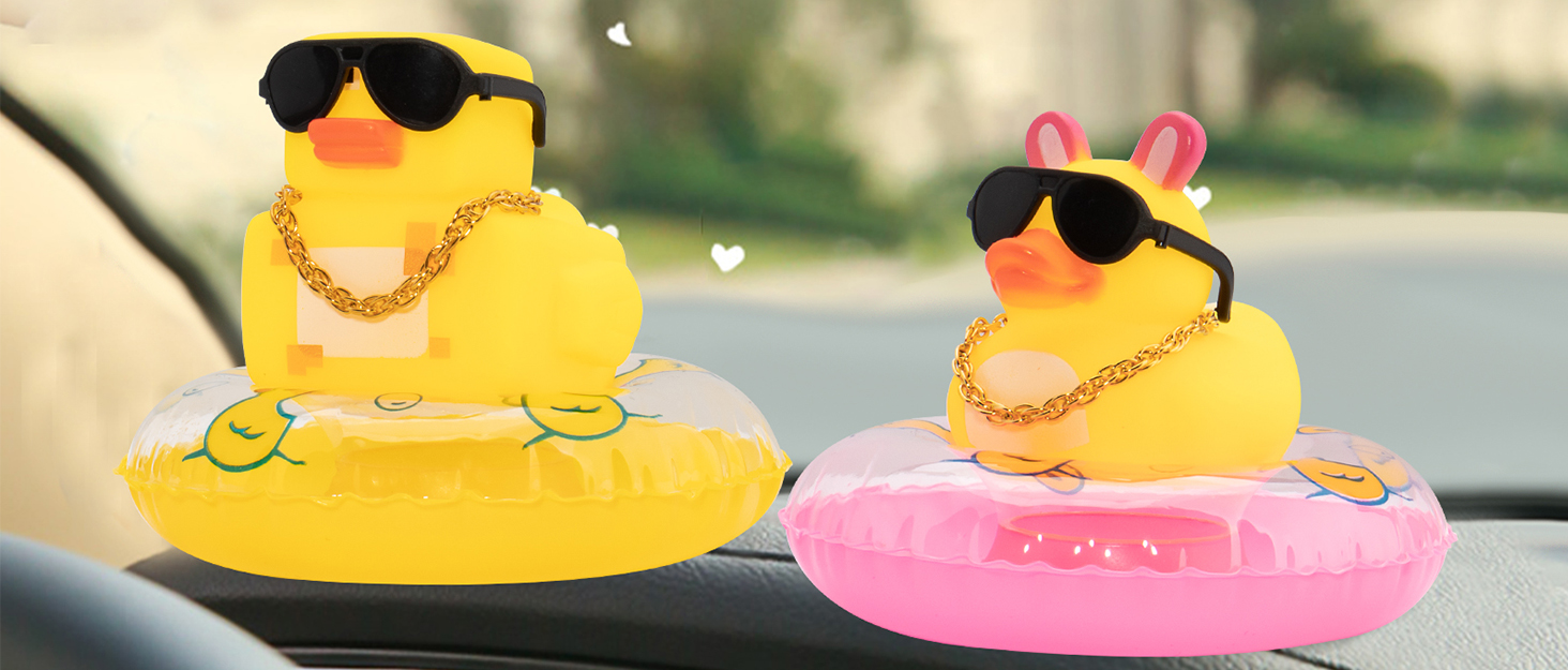 wonuu Car Rubber Duck Car Duck Decoration Dashboard Car