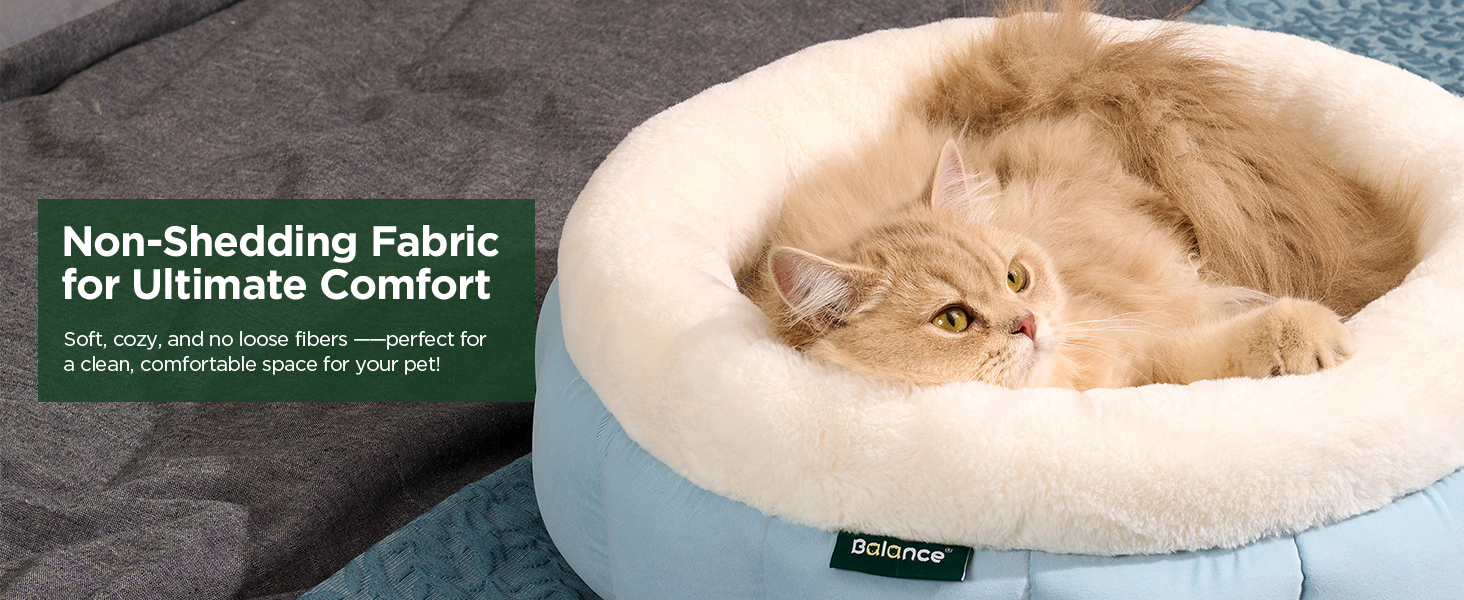 BALANCE Donut Dog Beds for Small Dogs Round Cat Beds for