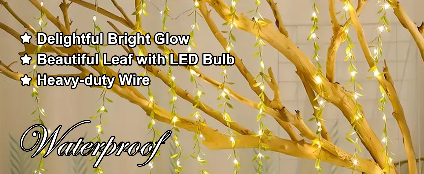  Leaf Curtain Lights 