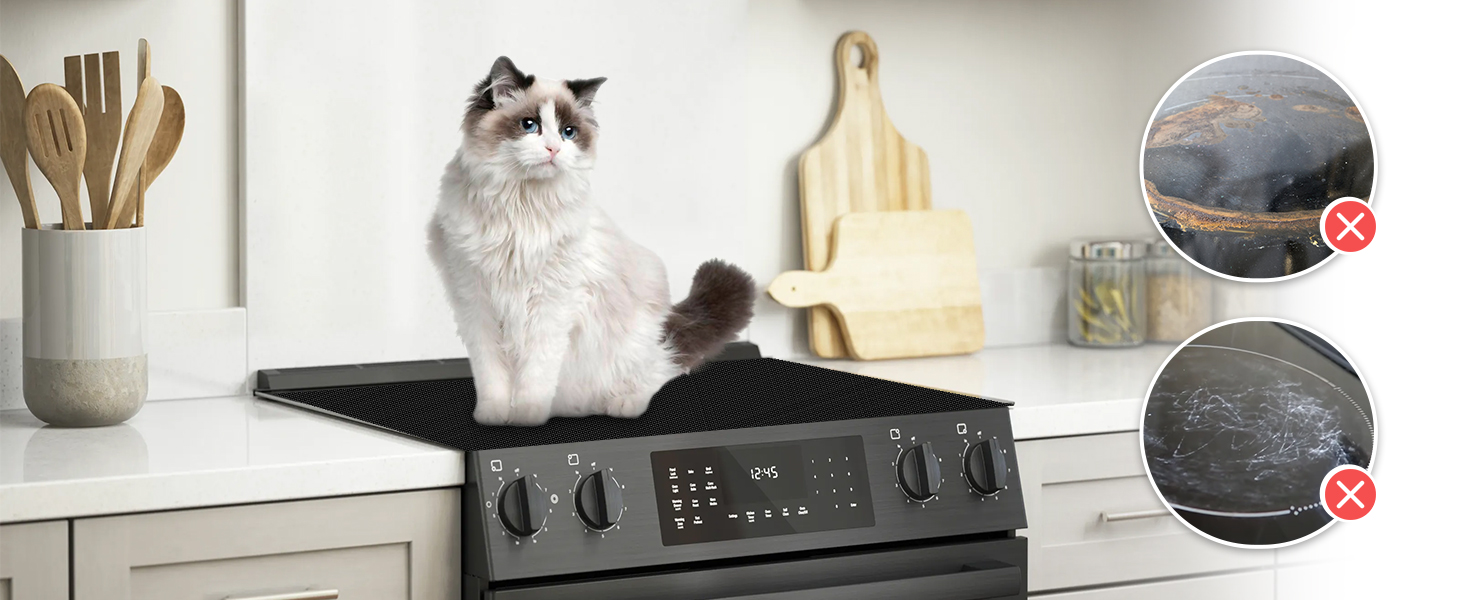 Large Induction Hob Protector Mat 78x52cm, Advanced Silicone Cover for