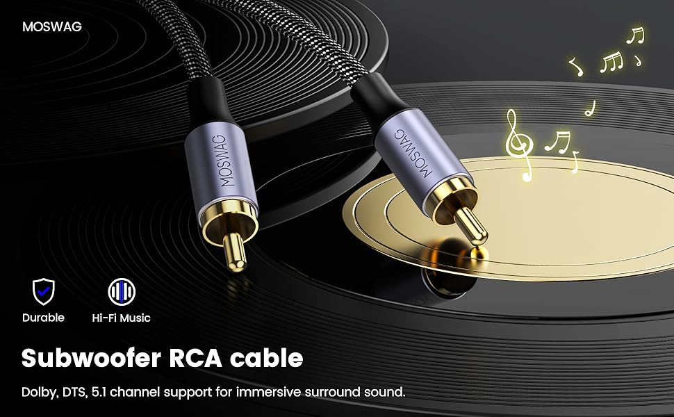 MOSWAG RCA to RCA coaxial cable
