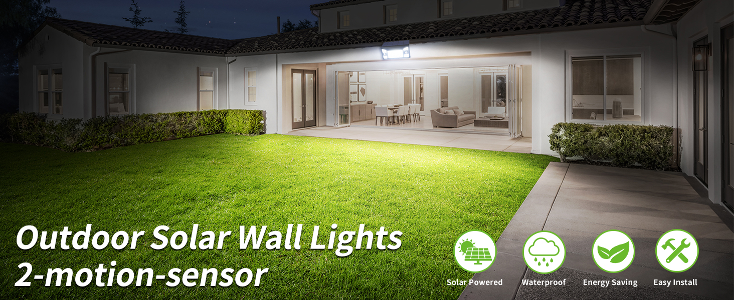 OUTDOOR SOLAR WALL LIGHTS